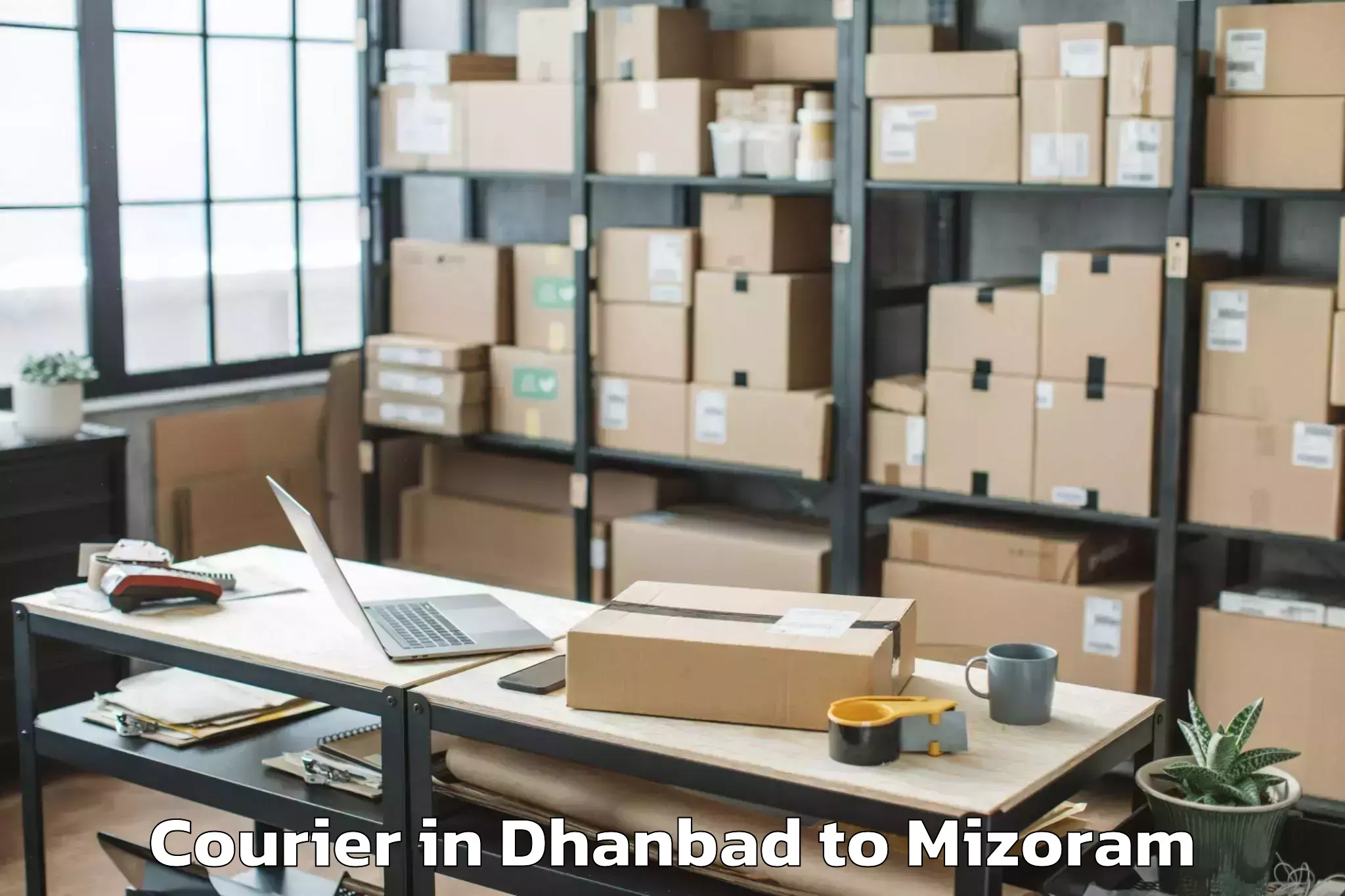 Affordable Dhanbad to Tlangnuam Part Courier